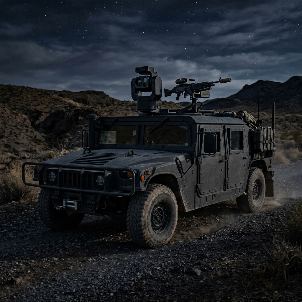 Armored Humvee Night Ops